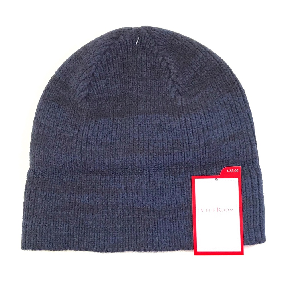 Men’s Beanie Hat Blue Space Dyed Hat One Size NWT Club Room